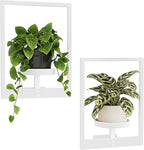 Bamworld White Plant Stand Indoor, Plant Hanger Wall Planters by Bamworld