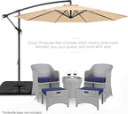 Best Choice Products 10ft Offset Cantilever Hanging Market Patio Umbrella - Image 2