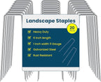 6 Inches Landscape Staples, Garden Stakes Securing Pegs by Sweecomb