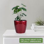Dexceder 11x10 Inches High Gloss Self Watering Planter Indoor Outdoor, Inner - Image 6