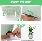 Self Watering Planter Set with Visual Water Level, Modern 8+7+6.5+6+5.5+5 Inch - Image 7