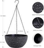12 inch Large Hanging Planters for Indoor Outdoor Plants, 2 Pack Hanging Flower - Image 2