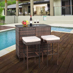 Outvita Wicker Patio Outdoor Bar Set - Image 8