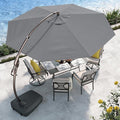 Grand patio 12FT Outdoor Offset Umbrella Large Round Aluminum Cantilever by GrandPatio