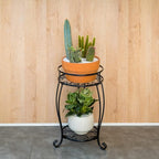 FaithLand Plant Stand, Heavy Duty Metal Planter Holder Indoor Outdoor, 2 Tier - Image 3