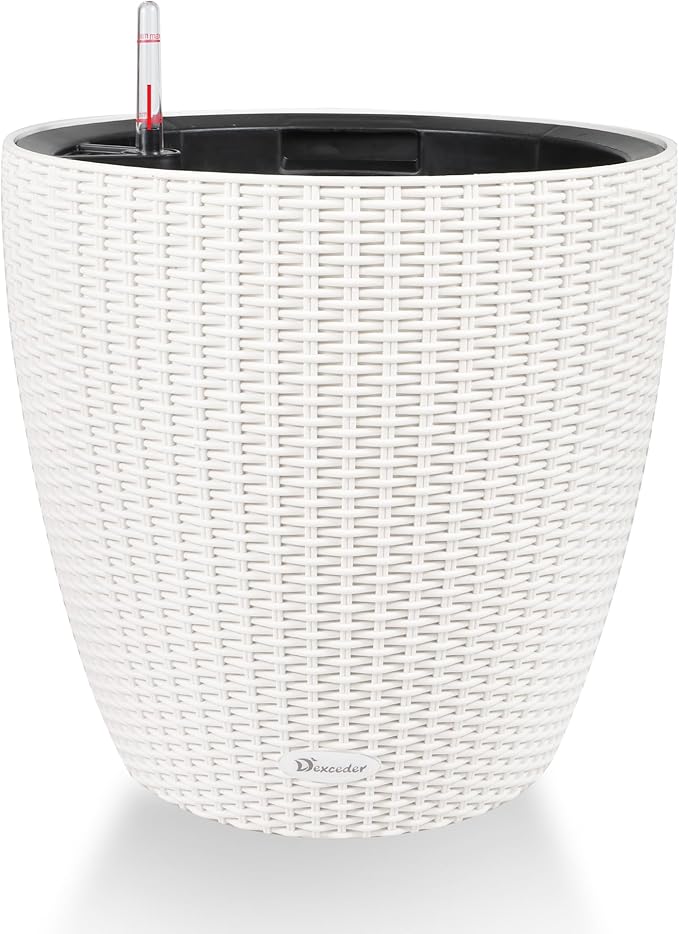 Dexceder 15x14 Rattan Self Watering Planter by Dexceder