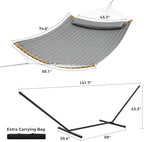 SUPERJARE Hammock with Stand, 2 Person Heavy Duty Hammock Frame, Detachable - Image 8