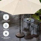 wikiwiki 80 Lbs HDPE Round Patio Umbrella Base, Weighted Umbrella Stands Fits - Image 6