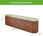 Best Choice Products 8x2x2ft Metal Raised Garden Bed, Oval Outdoor Deep Root - Image 7
