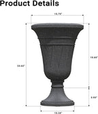 23" Tall Planters for Outdoor Plants Set of 2, Planter - Image 2