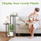3 Tier Plant Stand Indoor Outdoor, Wood Metal Flower Shelf Pot Holder Clearance - Image 7