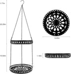 Plant Hanger Indoor Outdoor, 2 Tier Hanging Planter Plant Shelf, Metal Hanging - Image 4