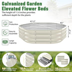 Hexagon Raised Garden Bed, 48 Inch Diagonal & 12 Inch Tall, Galvanized Steel - Image 3