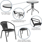 Flash Furniture Lila 28'' Round Glass Metal Table - Image 3