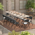 Nazhura 350 Weight Limit Heavy Duty Plastic Folding Chair - Image 4