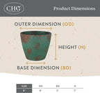 Classic Home and Garden Vogue Planter Pots w/Pottery Quality Finish - Image 5