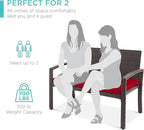 Best Choice Products Outdoor Bench 2-Person Wicker Garden Patio Benches Seating - Image 7
