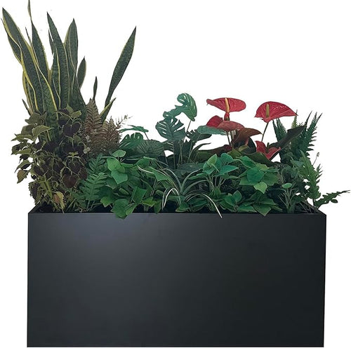 40" L x 16" W x 18" H Metal Large Rectangular Planter by MinCHI257