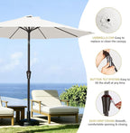 MEWAY 9ft Patio Umbrella Outdoor Table Umbrellas - Image 4