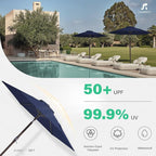 JEAREY 7.5FT Patio Umbrella Outdoor Market Umbrella - Image 5