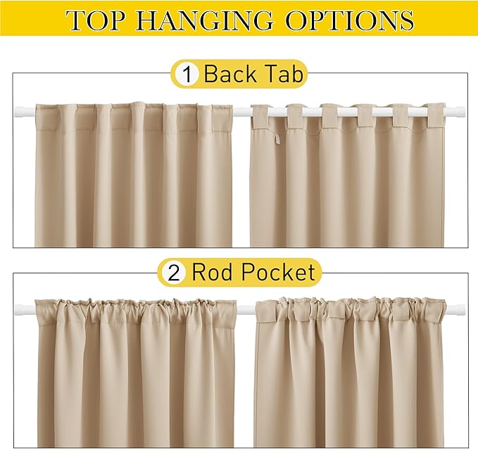 NICETOWN 2 Panels Outdoor Curtains - Image 3