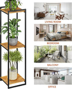 3-Tier Plant Stand Indoor, Rustic Brown - Image 6
