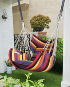 Halalona Hammock Chair Hanging Hammock Chair Rope Swing 2 Cushions - Image 2