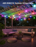 Govee Smart Outdoor String Lights 2, 48ft Outdoor Lights - Image 2