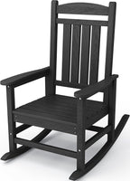 KINGYES Outdoor Rocking Chairs, HDPE All-Weather Patio Rocking Chairs High Back by KINGYES