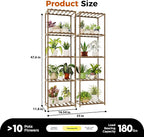 Bamworld Plant Stands with Grow Lights Sets of 2 Tall Plant Shelves - Image 7
