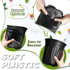 OJYUDD 60 Pack 1 Gallon Flexible Plant Nursery Pots, Thickened Soft Plastic - Image 3