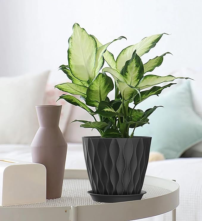 7 Inch Plant Pots 5 Pack, Flower Planters - Image 4