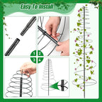 Trellis for Climbing Plants Outdoor, 2 Pack 73inch Tall Plants Trellis Support - Image 5