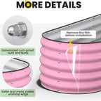 Galvanized Raised Garden Bed 8x2x1.5 FT, Oval Metal Raised Garden Bed Outdoor - Image 3