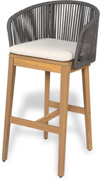 Christopher Knight Home Zax Set of 2 Patio Barstool, Acacia Wood & Rope Outdoor - Image 7