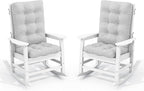 SERWALL Oversized Outdoor Rocking Chair Set of 2, HDPE Rocker by SERWALL