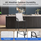 HOMREST Outdoor Bar Height Stools Set of 6, High Back Patio Chairs - Image 5