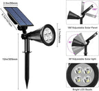 T-SUN LED Solar Spotlights, Waterproof Outdoor Security Landscape Lamps - Image 4