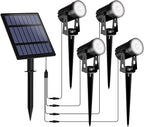 T-SUNUS Christmas Solar Garden Spotlight White Outdoor, 4-in-1 Spot Lights by T-SUNUSLighting