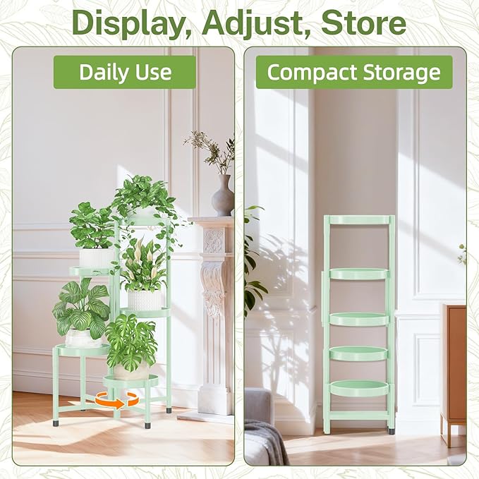 iDavosic.ly Plant Stand Indoor Outdoor, 5 Tier Corner Metal Flower Display - Image 8