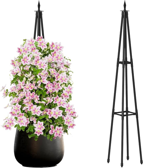 4FT Obelisk Trellis for Climbing Plants Outdoor, 16mm Rust-Proof Extra by HSUNDRIES