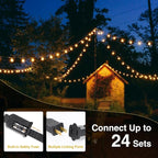 ZJOJO 50FT Outdoor String Lights, G40 Globe Outdoor Lights - Image 5