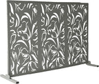 Oakland Living 6 ft. X 4 ft. Grey Freestanding Metal Privacy Screen Room Divider - Image 4