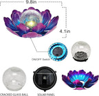 WNP Solar Lotus Flower Light Outdoor Decorations, Solar Powered Outdoor Garden - Image 5
