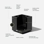 Veradek Block Series Cube Plastic Planter - Image 2