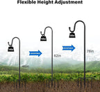 Shepherd Hooks for Outdoor, ToyHotels 1 Pack 78 Inch Bird Feeder Pole - Image 3