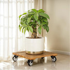 2pack Wood Plant Caddy With Wheels Heavy Duty, 264 Lbs Capacity, Upgraded 12 - Image 6