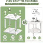 Outdoor Side Table, 2-Tier Small Outdoor Table - Image 4
