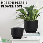 Plant Pots 10/9/8/7.5/7 inch Set of 5, Flower Pots - Image 4