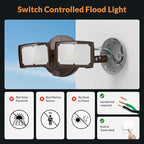 LEPOWER 3000LM LED Flood Light Outdoor, Switch Controlled LED Security Light - Image 2